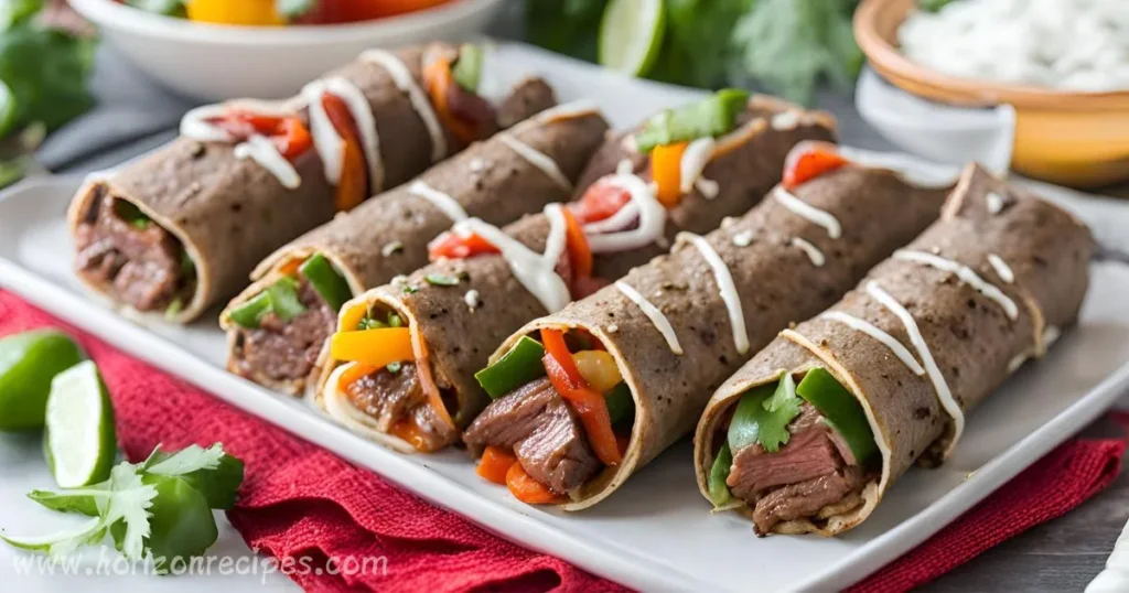  Healthy Steak Fajita Roll-Ups